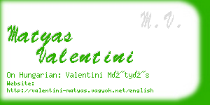 matyas valentini business card